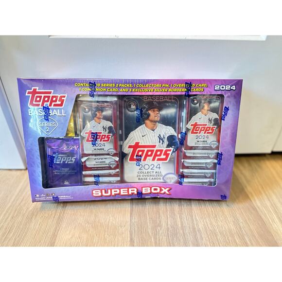 2024 Topps Baseball Series 2 Super Box Unopened W/Silver Pattern Foil Pack - Picture 3 of 5